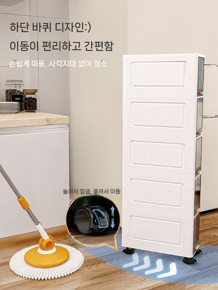 바퀴달린 신발장 이동식 수납 학원 이동식신발장 헬스장 대용량 투명 정리함 랙 사무실 - 상세 이미지 4