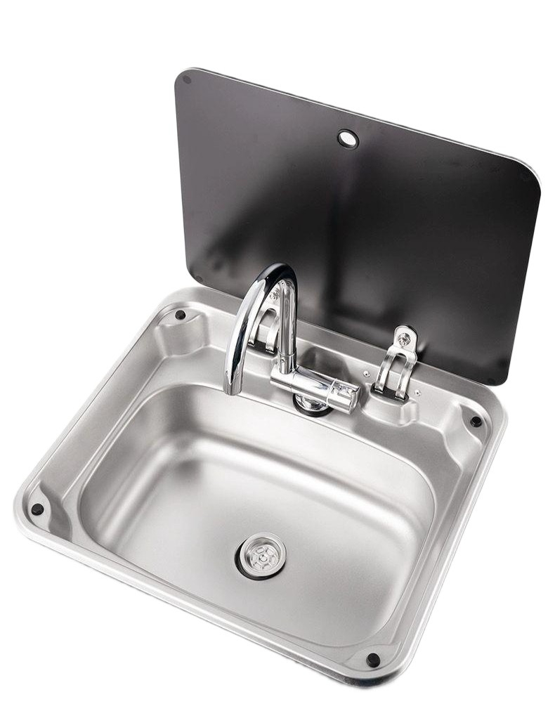 사각 캠핑카싱크볼 주방 뚜껑 설거지 개수대 워시볼 세면대 심플 교체 수전 언더싱크 - 상품 이미지