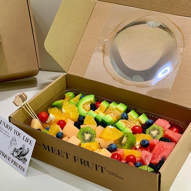 투명창 디저트 선물 포장상자 베이커리 과자 케이크 도시락 피크닉 종이상자 - 상품 이미지