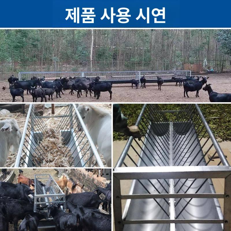 축사먹이 여물통 플라스틱 가축 양돈장 양 배식 스텐 소 사료통 목장 건초 대형 급여기 - 상세 이미지 5