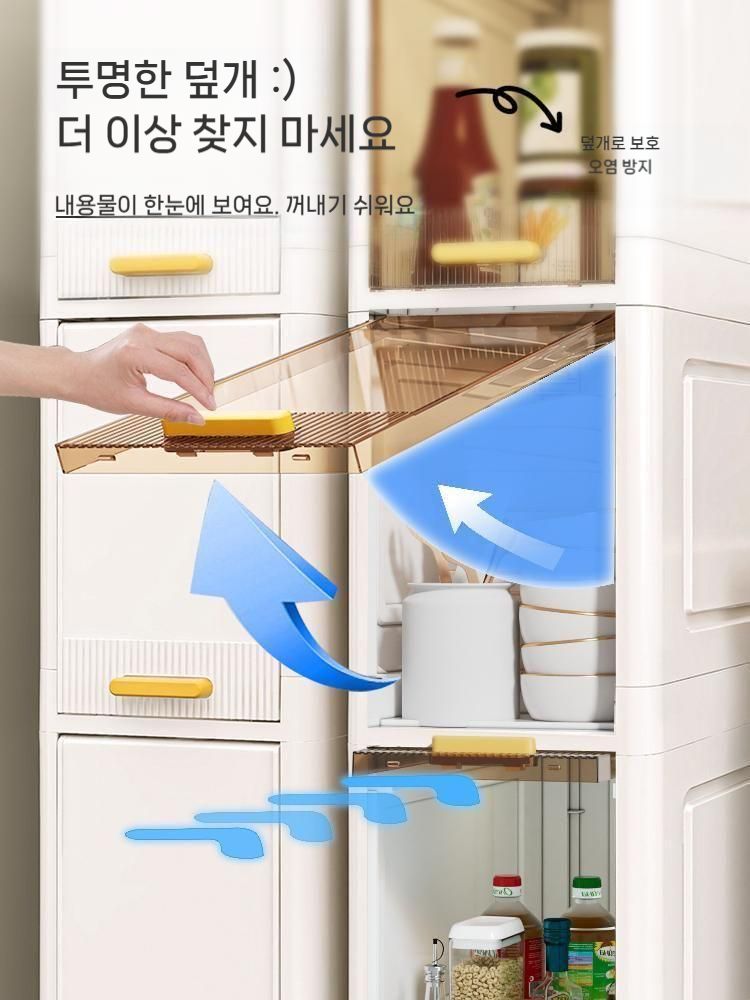 바퀴달린 신발장 이동식 수납 학원 이동식신발장 헬스장 대용량 투명 정리함 랙 사무실 - 상세 이미지 3