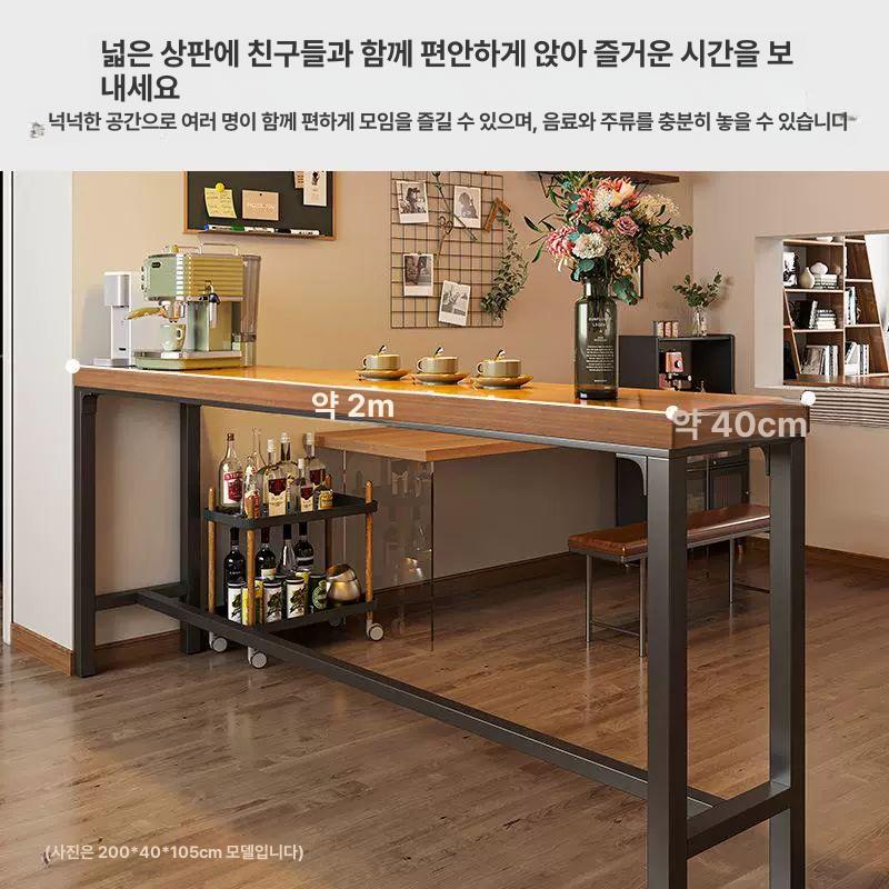 우드슬랩 카페테이블 사각 원목식탁 식당 회의용 원목테이블 업소용 인테리어 - 상세 이미지 2