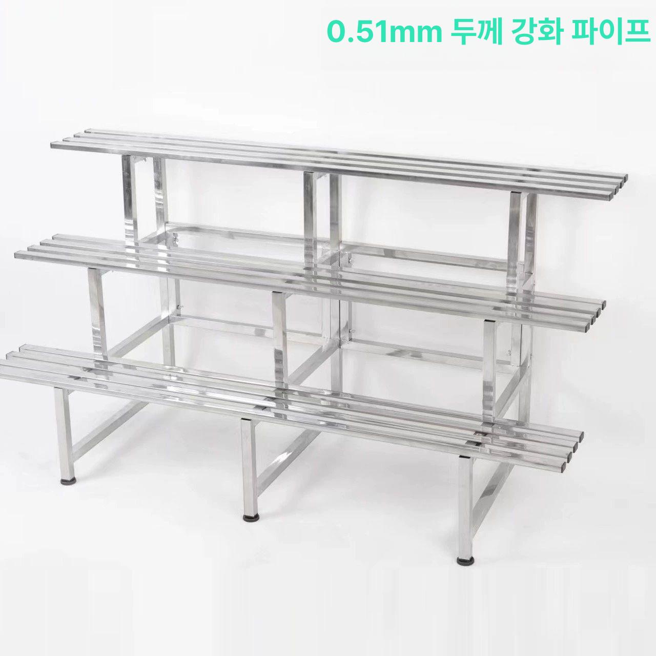 스테인리스 화분선반 계단식 정리대 다용도 거치대 발코니 걸이대 야외 진열대 다단 - 상세 이미지 4