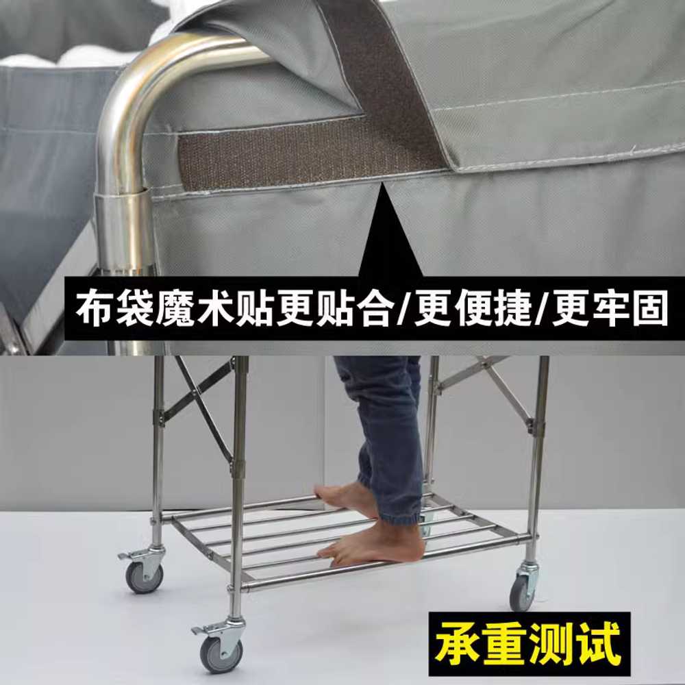 병원 햄퍼 리넨 린넨소재 세탁물 호텔 수거함 접이식카트 환자복 사이즈 트롤리 기본 - 상세 이미지 5