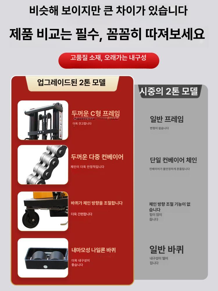 3m 스태커 전동 보행식 파렛트 화물 전기 스테커 고강도 물류 파레트 하중 상승 적재 - 상세 이미지 3