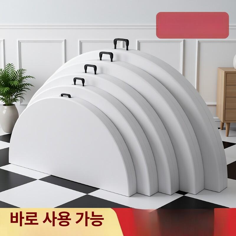 원탁 접이식테이블 둥근 라운드 공간절약 업소용 원형테이블 보조 캠핑 간이식탁 카페 - 상세 이미지 2