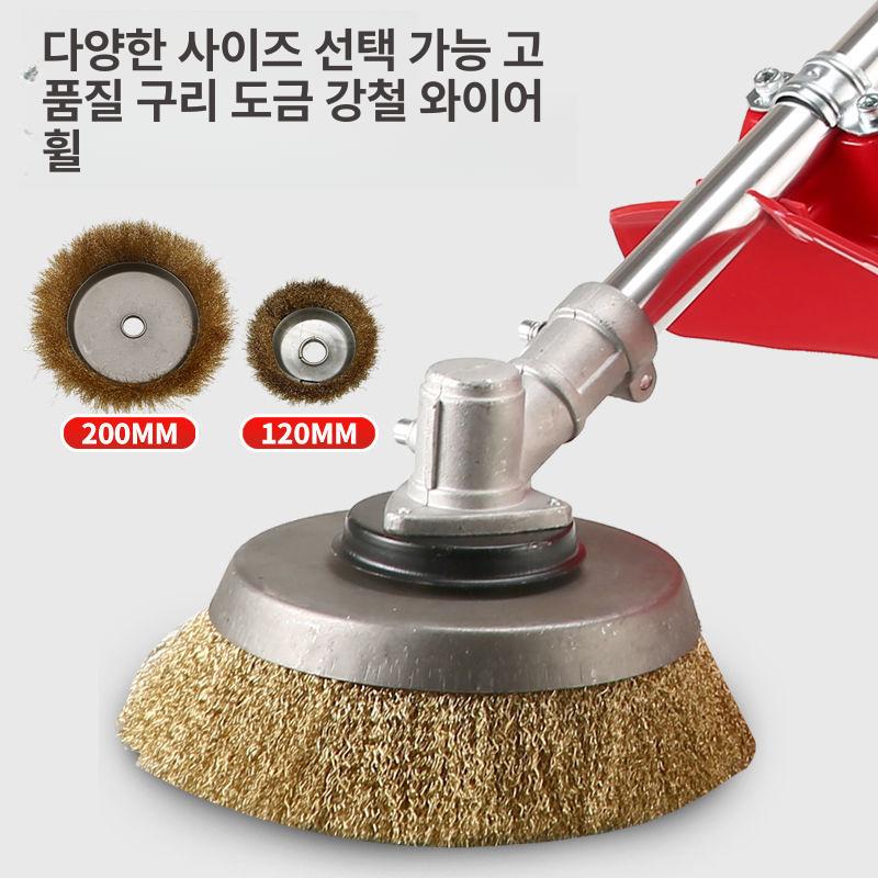전동 녹제거기 충전식 철판 연마기 그라인더 연삭기 샌딩기 철솔 광택 와이어브러쉬 - 상세 이미지 3