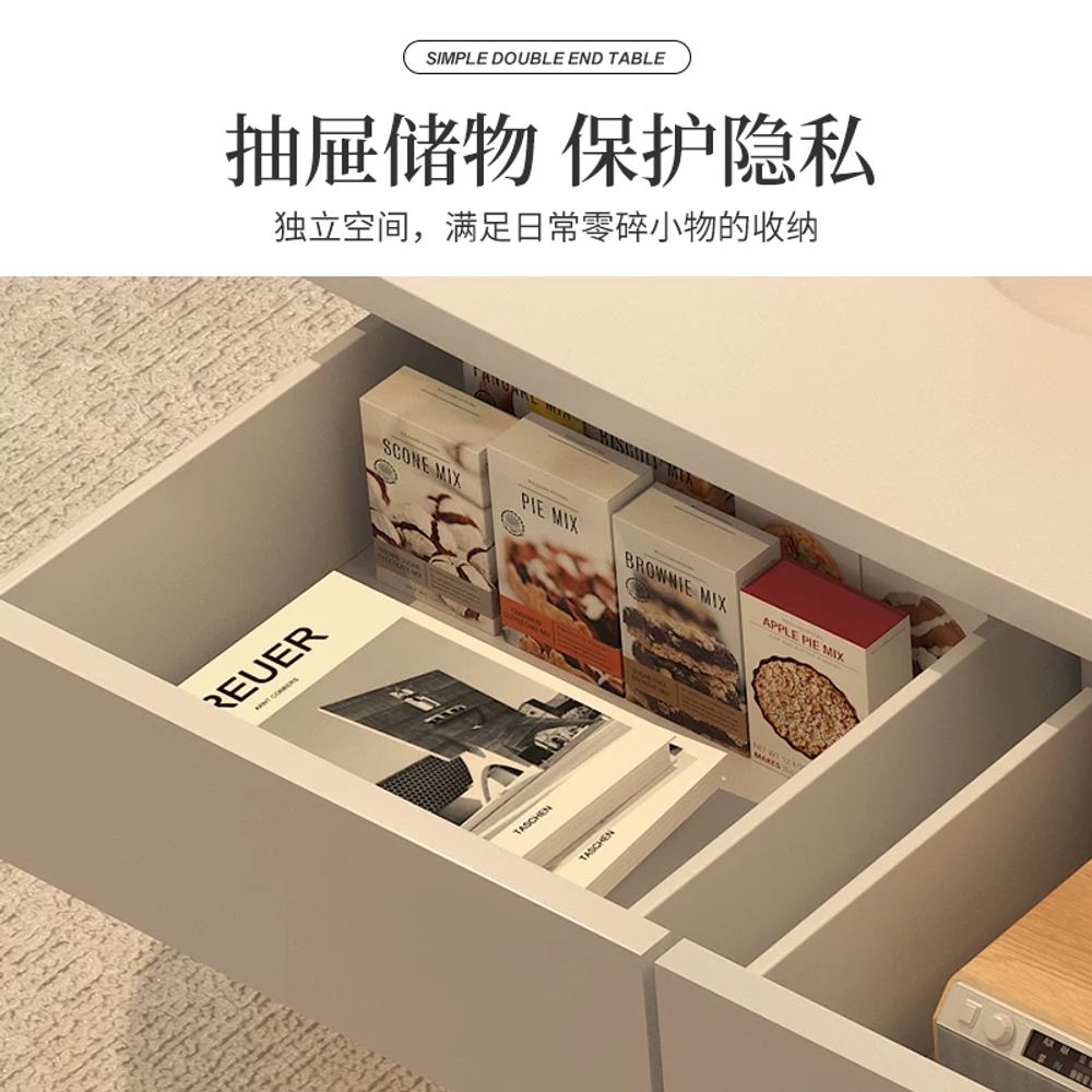 미니 거실테이블 소형 수납 서랍장 협탁 커피 좌식 침실 원목 사이드 데스크 이미지 6