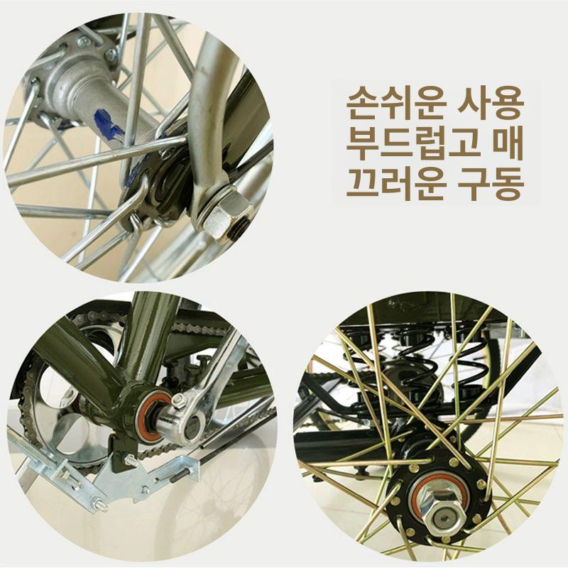 짐칸자전거 카트 경량 화물 여행 리어카 수레 자전거웨건 바구니 캠핑 야외 캐리어 - 상세 이미지 3