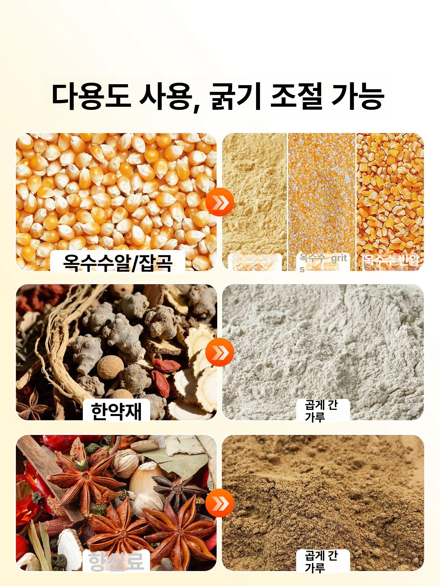 혼합기 곡물분쇄기 사료제조 옥수수 가루 사료 대형 습식 고추 먹이 사료분쇄기 대용량 - 상세 이미지 5