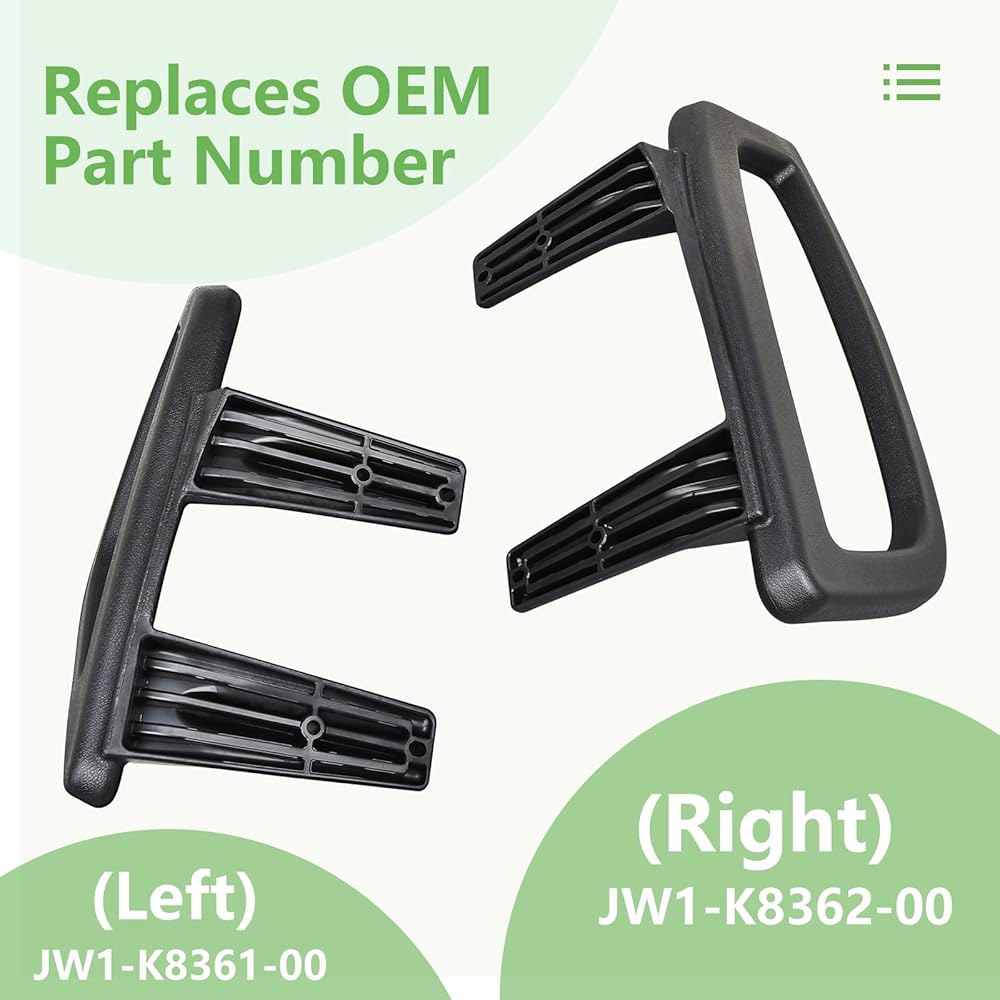야마하 G29 / 드라이브 골프 카트, 운전석 및 조수석 측, OEM# JW1-K8361-00 JW1-K8362-00, 1쌍용 카트 암레스트 - 상세 이미지 2