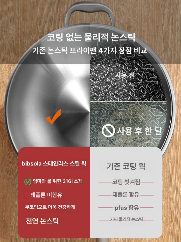 냄비 스텐웍 대형웍 중화 팬 무쇠 중화웍 중국집 튀김 스테인레스 웍 궁중 대형 스테인리스 - 상세 이미지 5