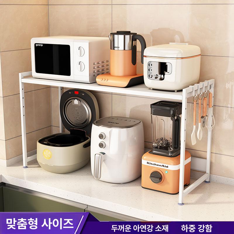 주방 렌지대수납장 에어프라이어 오븐 히트 선반 광파 전자 광파오븐 밥솥장 수납장 전기 - 상세 이미지 2