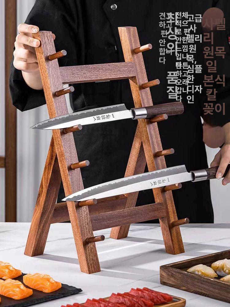 건조 칼거치대 정리대 홀더 일본식 수납 칼꽂이 주방칼 업소용 보관 블럭 - 상세 이미지 2