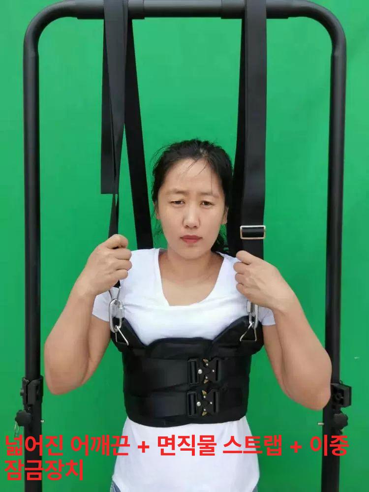 스트레칭 스트랩 견인벨트 허리보호 허리견인기 기구 요추 철봉매달리기 밴드 헬스 - 상세 이미지 2