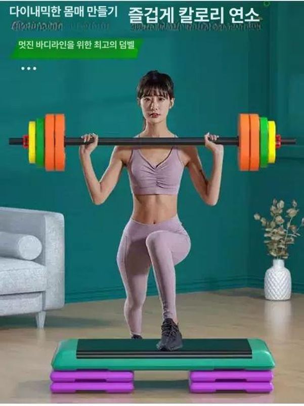 경량 중량봉 여성 역도 바벨 근력 기구 가정용 덤벨 헬스장 홈트 웨이트 아령 - 상세 이미지 2
