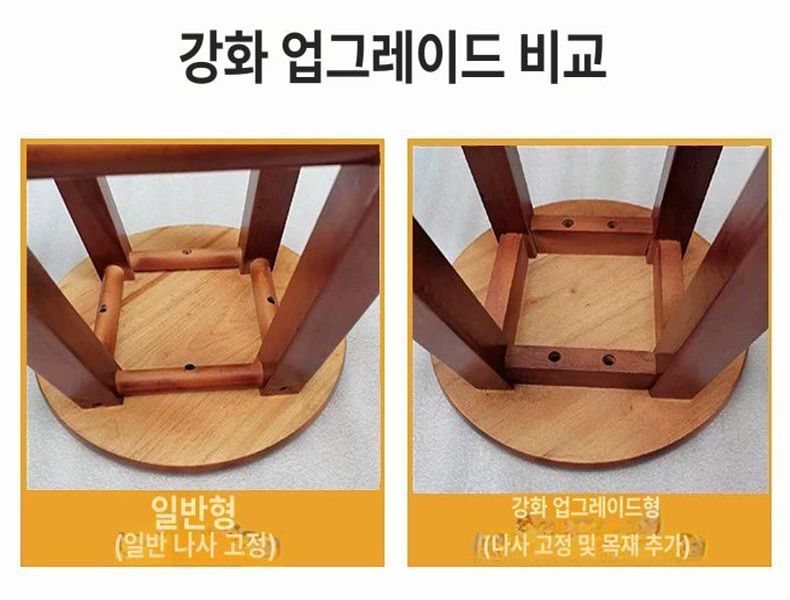 높이 원목스툴 심플 북유럽 원형 카페 인테리어 거실 벤치 팔걸이 사각스툴 월넛색상 - 상세 이미지 4