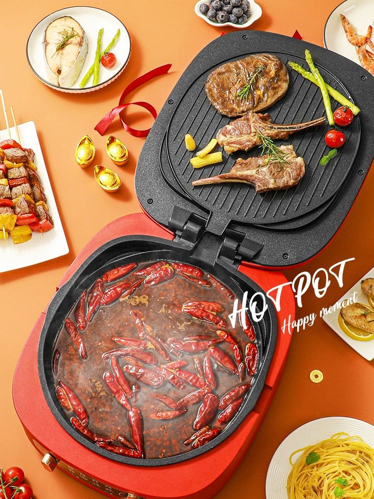 양면팬 생선 구이 통구이 초대형 전기 프레시그린유리 양면 삼겹살 그릴 쿠커 멀티 팬 - 상세 이미지 4