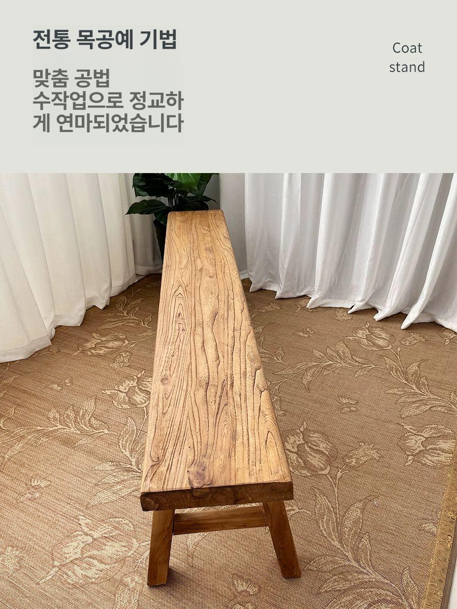 빈티지 티테이블 레트로 베란다 가든 펜션 공원 바베큐 방부목 앤틱 벤치의자 평상 - 상세 이미지 3
