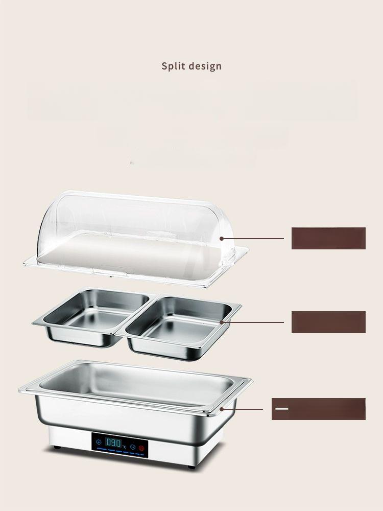 습식 호텔워머기 뷔페용 사각워머기 급식 전기 식당 푸드워머 차핑디쉬 소스워머기 - 상세 이미지 3
