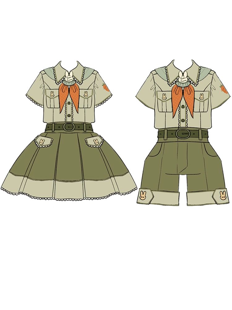 유니폼 사육사옷 코스프레 탐험가 할로윈 의상 복장 사파리옷 바지 팬츠 여성용 조끼 - 상세 이미지 5