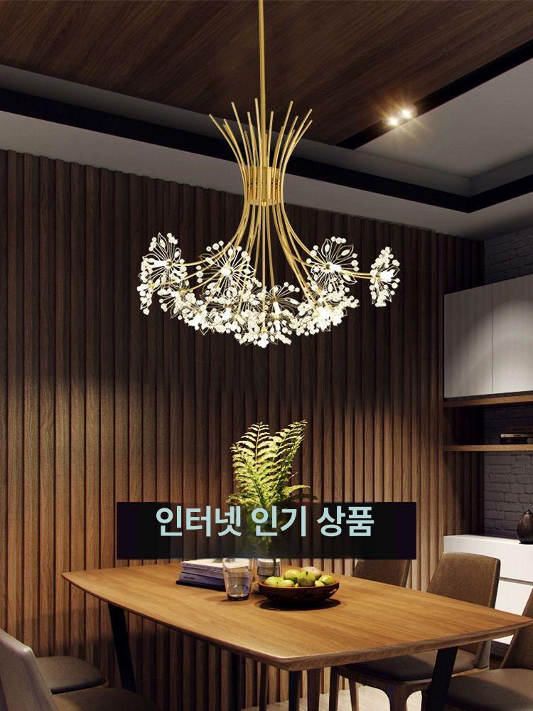 침실 천장등 모던 샹들리에 대형 무드조명 거실 펜던트 호텔식 레트로 감성 조명기구 - 상세 이미지 4