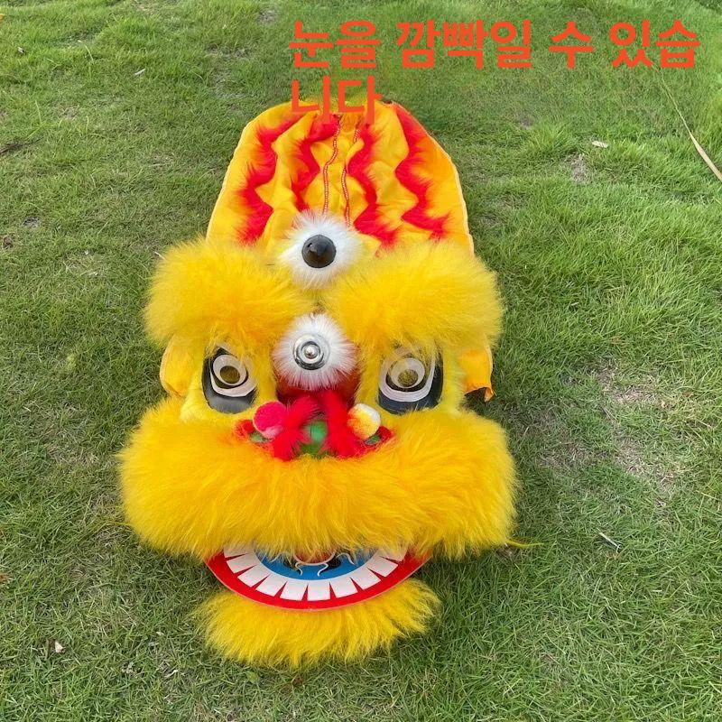 여자 코스튬 사자탈 문화 풍물놀이 민속놀이 전통 의류 중국 사자춤 탈춤 공연 - 상세 이미지 3