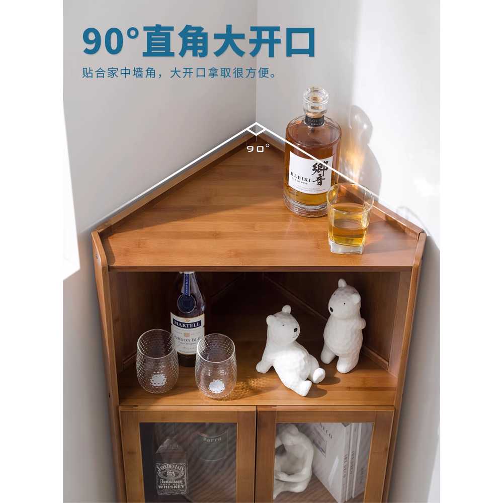 원목 코너장 서랍 구석 선반 수납장 조립 장식장 모서리장 모으다 삼각형 티컬러 눈물 - 상세 이미지 5
