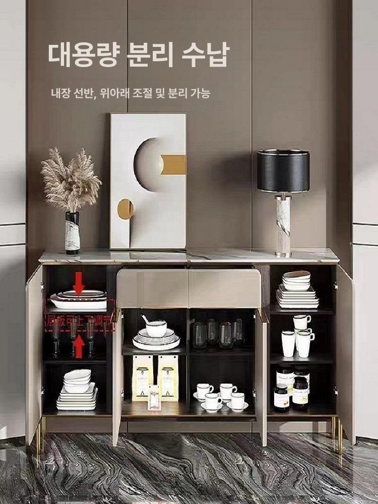 수납장 거실장 템바보드 서랍장 인테리어 도어 다용도 서랍형 현관장 티비다이 높은 - 상세 이미지 5