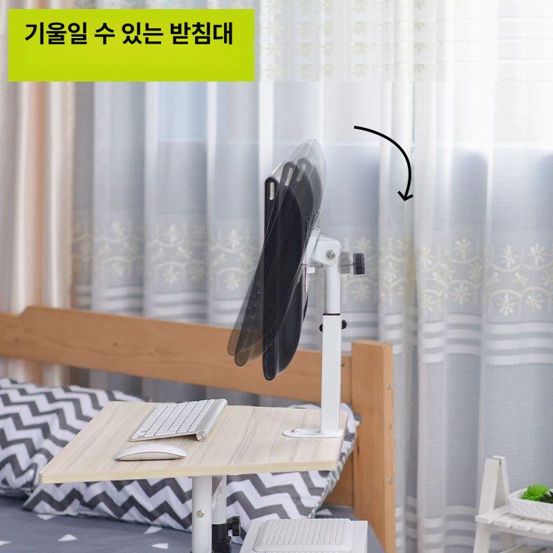 컴퓨터 거치대 이동형 웨건 키높이 키보드 카트 받침대 노트북 책상 수납대 - 상세 이미지 5