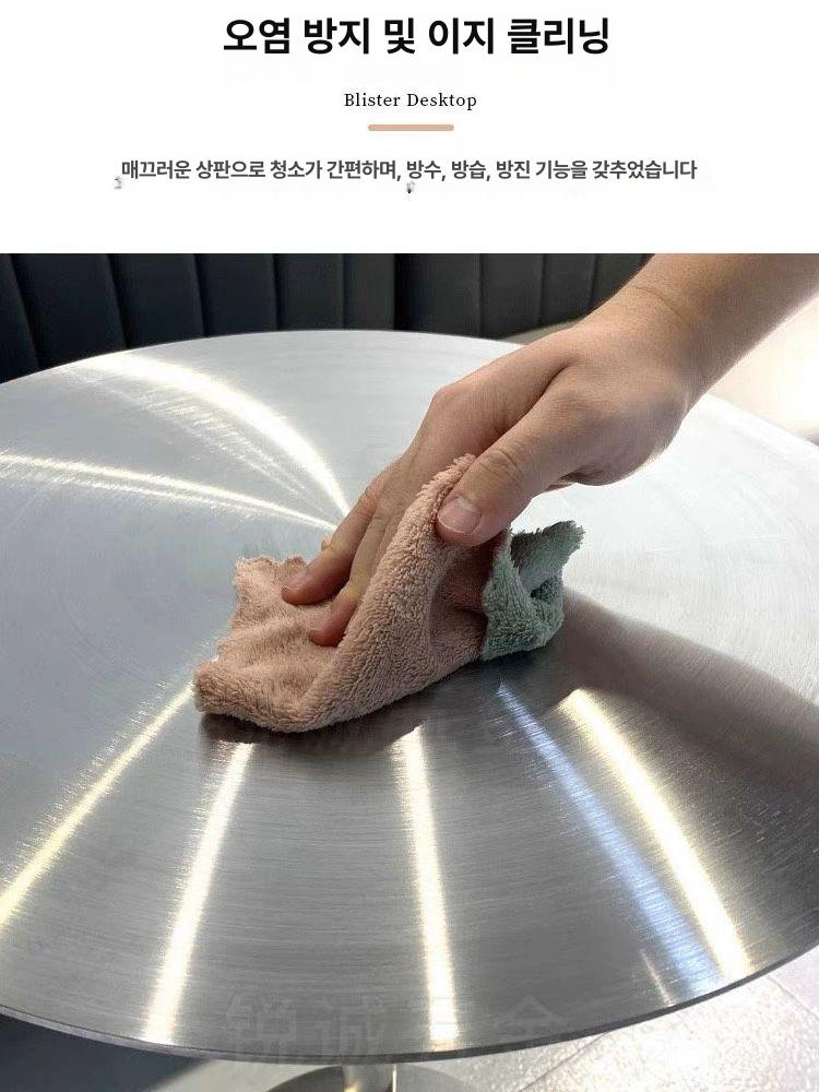 미니 티테이블 공간활용 선반 벽고정 식당 협탁 커피 원탁 모던 높이 카페테이블 - 상세 이미지 5