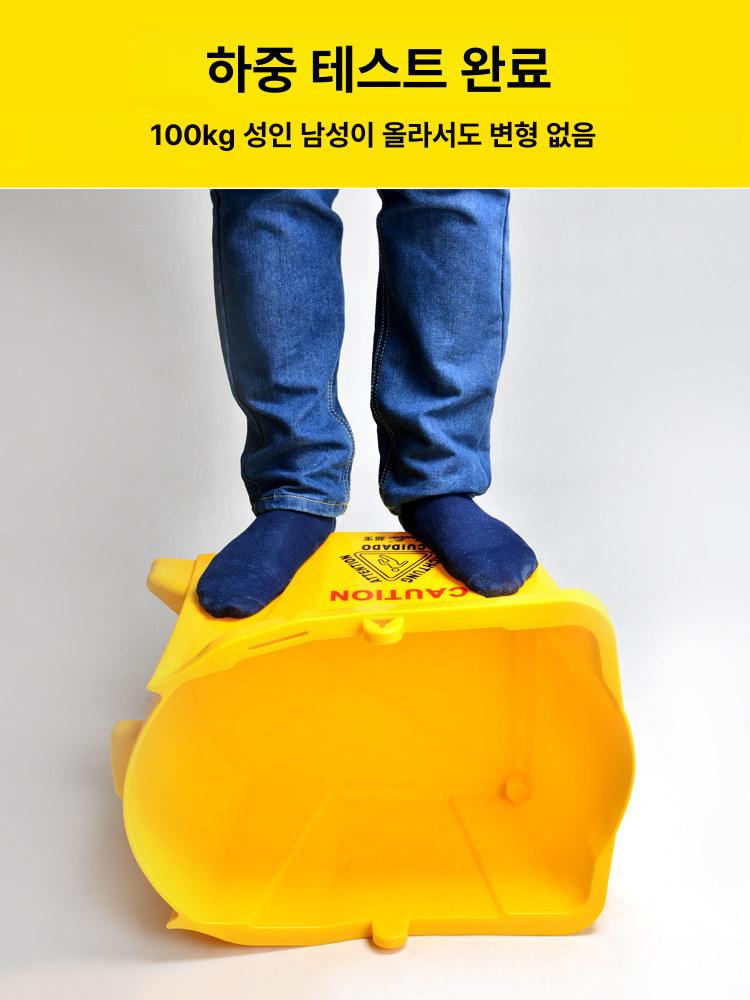 물걸레짜개 대걸레통 업소용 화장실 청소 대형 청소용품 개수대 스텐 빨래 빠는 바닥 통 - 상세 이미지 4