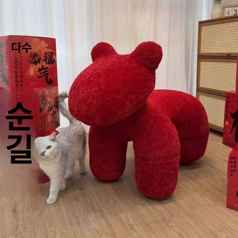 디자인 의자 거실 쇼파 말모양 스툴 북유럽 장식 현관 디자이너 좌석 애니멀 가정용 - 상세 이미지 2