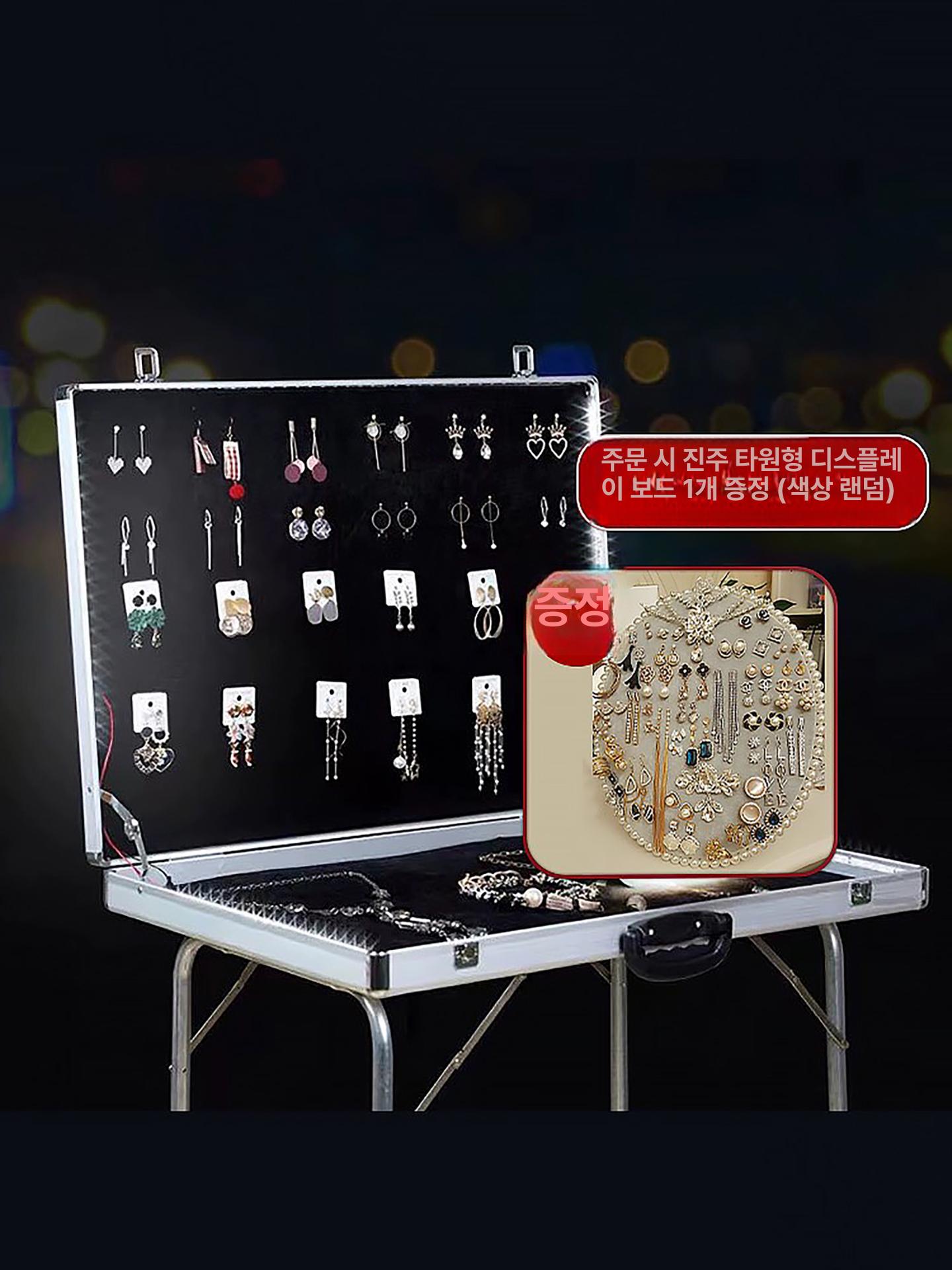 보석 액세사리 진열대 접이식 매대 가방 야시장 판매용 알루미늄 이동식 팝업 이미지 6
