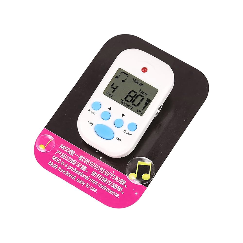 컴팩트 클립온 디지털 메트로놈, 볼륨 조절이 가능한 LCD 디스플레이 전자 비트 템포 바이올린 기타 베이스 피아노 구정용 포켓 사이즈, 음악가용 휴대용 리듬 트레이너 Black - 상세 이미지 3