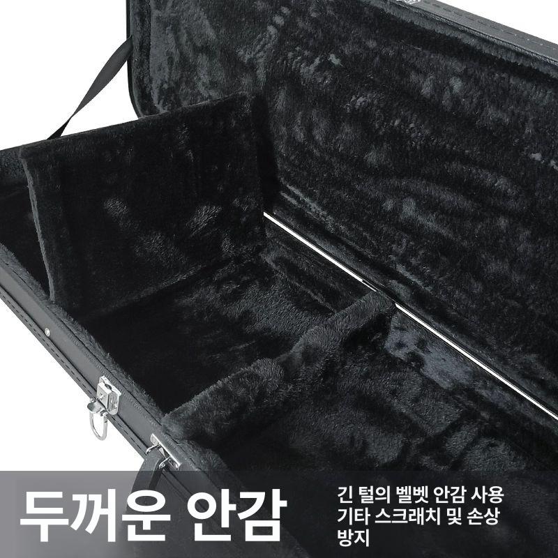 일렉기타 하드 기타케이스 보관함 사각형 악기 충격방지 폼 비행기 박스 커버 백팩 - 상세 이미지 4
