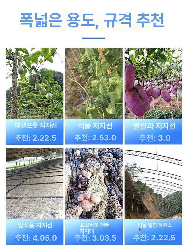 포도 유인줄 플라스틱 나무줄 비닐하우스 철사 온실 선 유인끈 농업용 케이블 원예 - 상세 이미지 4