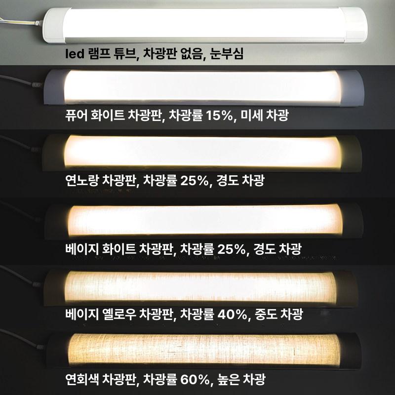 형광등 가리개 차광 눈부심방지 램프 사각 전등 인테리어 형광등가리개 - 상세 이미지 3
