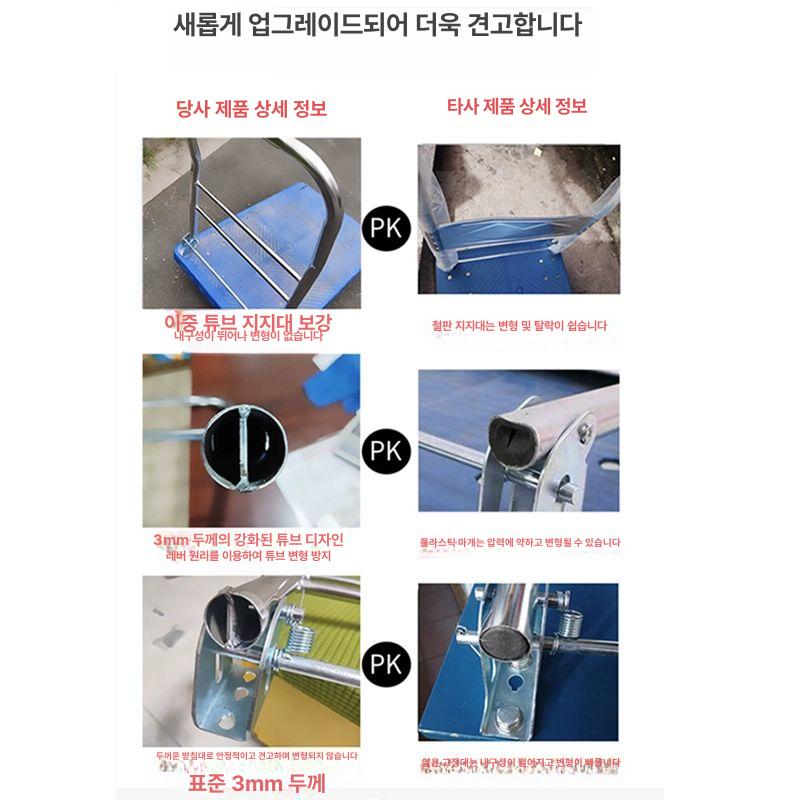 핸드카트핸들 카트손잡이 스틸 교체용 구르마 핸들 대차 손잡이 외경 스테인리스 부속 구루마 - 상세 이미지 3