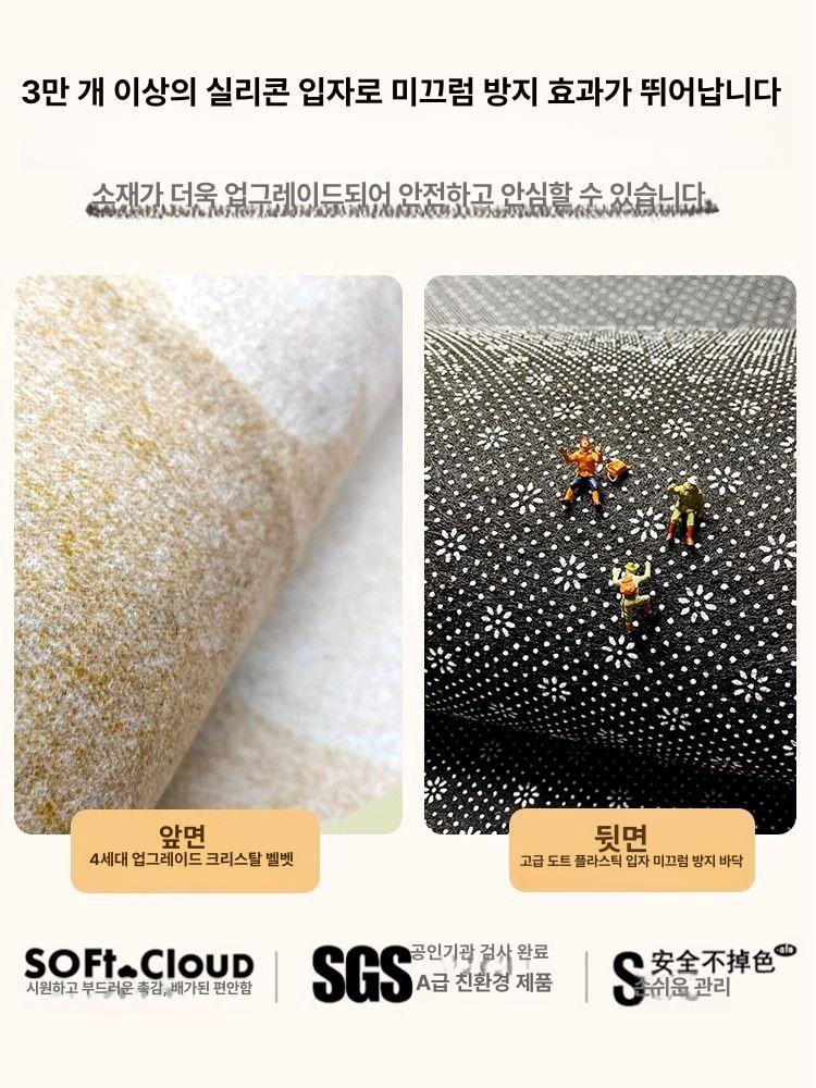 북유럽 거실카페트 거실러그 디자인 원형러그 매트 빈티지 포인트 논슬립 라운드 - 상세 이미지 4