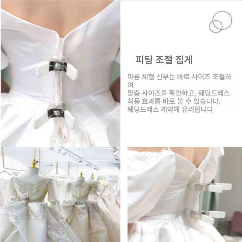 허리 드레스고정집게 집게핀 드레스집게 의류 셀프웨딩 사이즈 옷집게 고정핀 - 상세 이미지 2