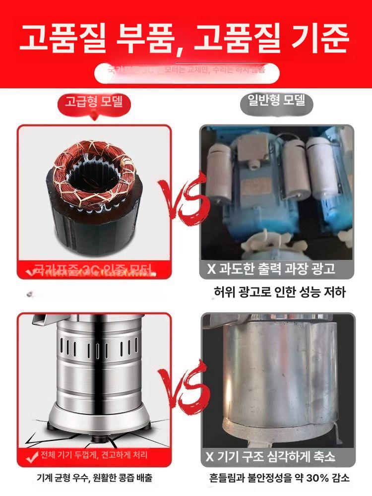업소용맷돌기계 두유제조기 분쇄기 콩갈기 메이커 두유기 그라인더 콩국 콩가는 전기 - 상세 이미지 4