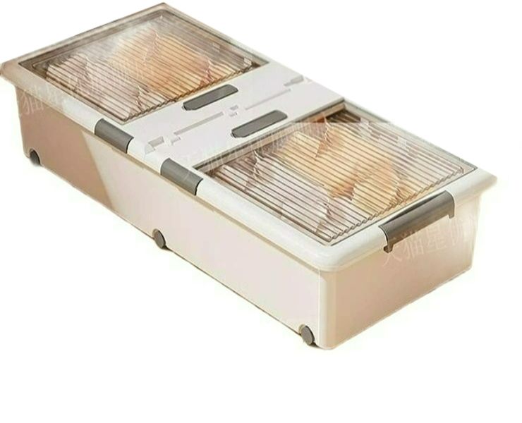 대용량 수납함 정리박스 보관 침대밑 납작 상자서랍장 침대하부 바퀴달린 옷 - 상품 이미지