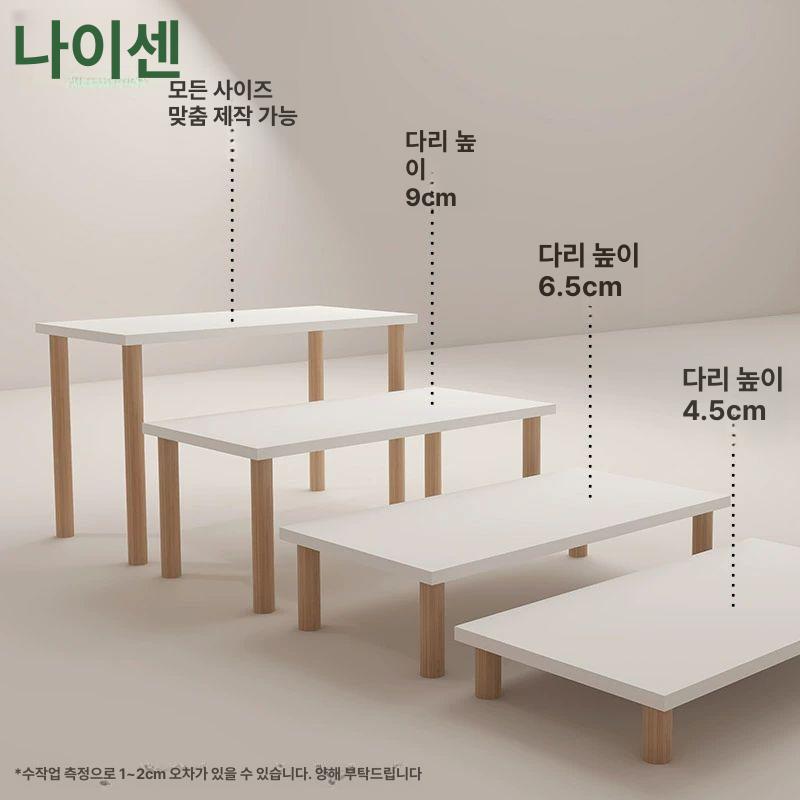 높이조절 식탁 거치대 애견 사료 원목 밥그릇스탠드 급식기 수반 목보호 식판 애완 - 상세 이미지 3