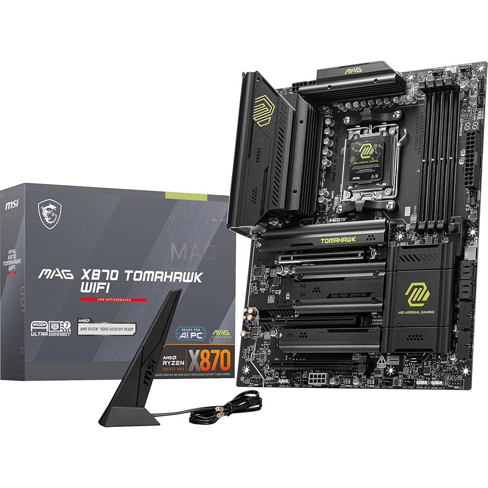 MSI MAG X870 토마호크 WiFi 게이밍 마더보드(AMD Ryzen 9000 /8000 /7000 시리즈 프로세서, AM5, DDR5, PCIe 5.0, M.2 Gen5, - 상품 이미지