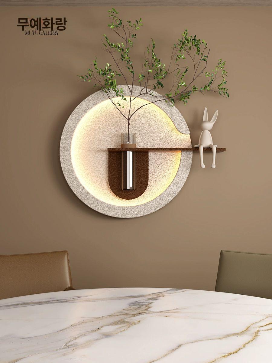 벽면 식물 액자형 조명 카페 감성 복도 무드등 인테리어 액자 조화 장식 거실 벽 로비 - 상세 이미지 4