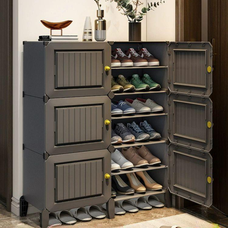 플라스틱 신발장 현관 수납 보관함 슈즈 정리 간편 미니 아파트 선반 - 상품 이미지