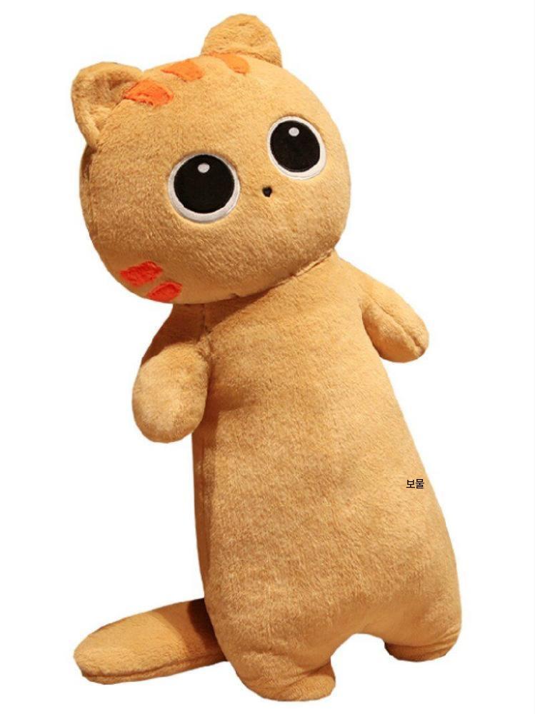 바디필로우쿠션 검은고양이인형 선물 동물 애착 침대 모찌 베개 수면인형 플러시 소품 이미지 6