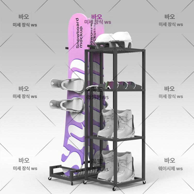 가정용 거치대 스노우보드 보관 가능 장비 롱보드 깔창 디스플레이랙 보관대 플로어 진열대 - 상세 이미지 3