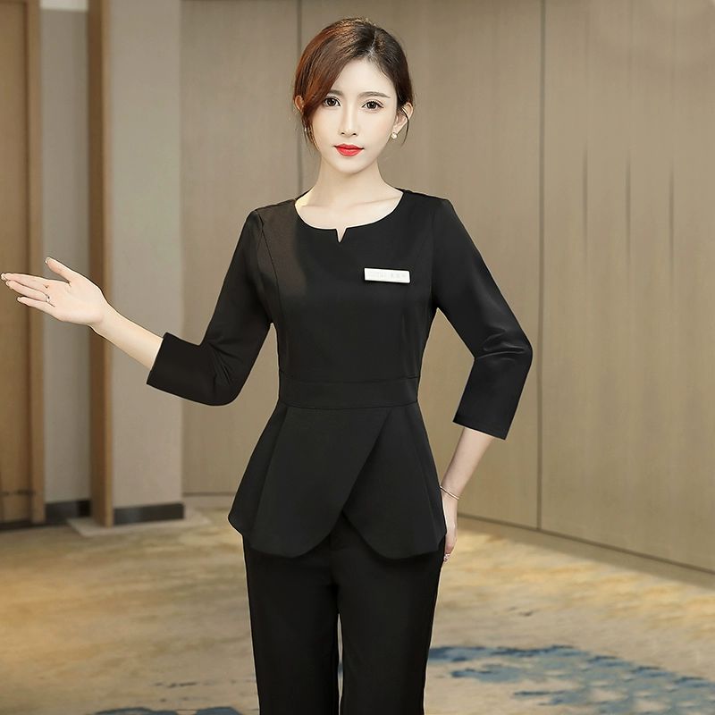 여름 유니폼 반소매 병원 남성 간호사 데스크 수술복 여성 피부과 성형외과 간호사복 - 상세 이미지 2